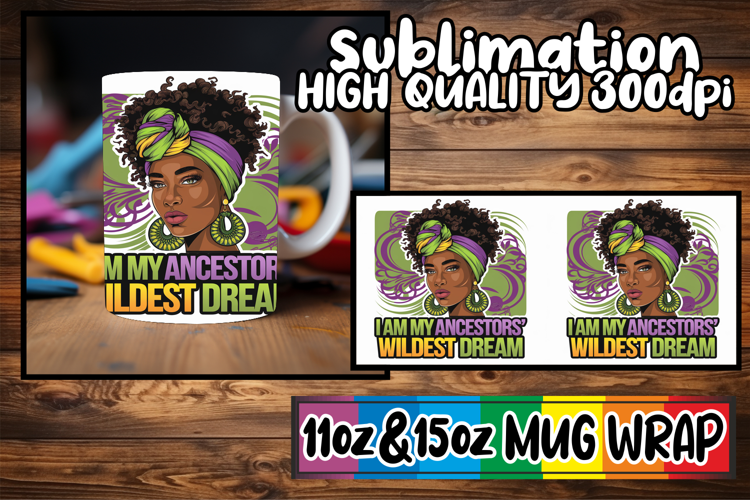 Enchanted mornings sublimation print, Black Woman