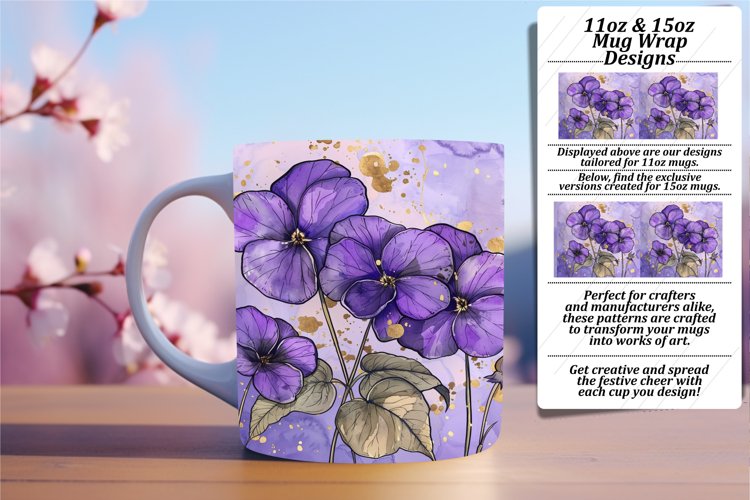 Sublimation PNG Design 11oz/15oz Floral
