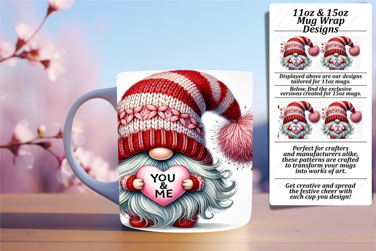 Dynamic 11oz Mug Wrap Png Template , Gnomes