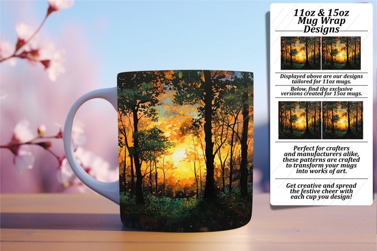 Blossoming Spring Landscape Mug Decor: Sublimation - 11oz/15