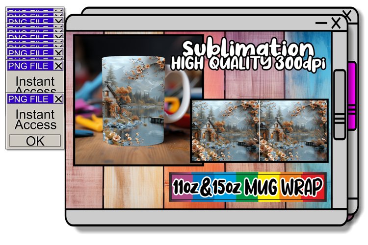 Tranquil Meadows: 3D Landscape Mug 11oz