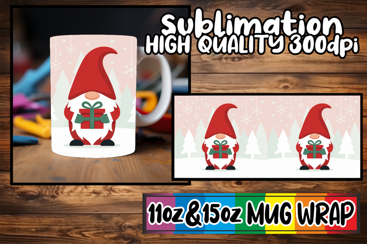 Timeless beauty 11oz 15oz sublimation wrap, Gnomes