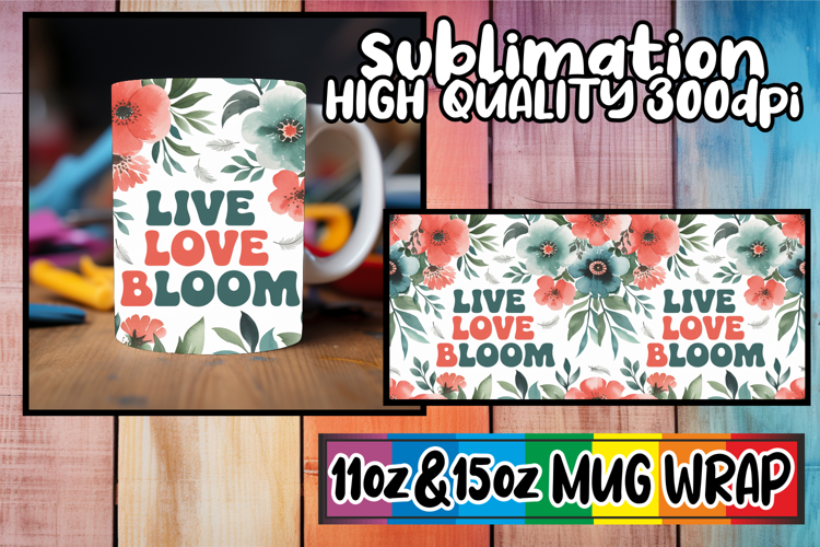 Sweet escapes 11oz 15oz sublimation wrap, Flower Quote