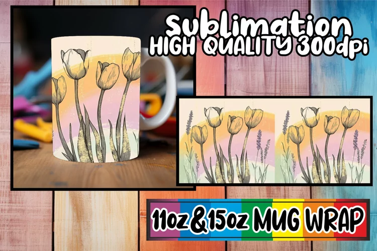 Bright horizons 11oz 15oz sublimation wrap, Flower