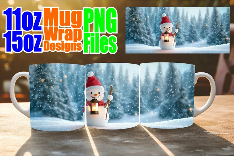 Charming scenes sublimation print wrap, Winter