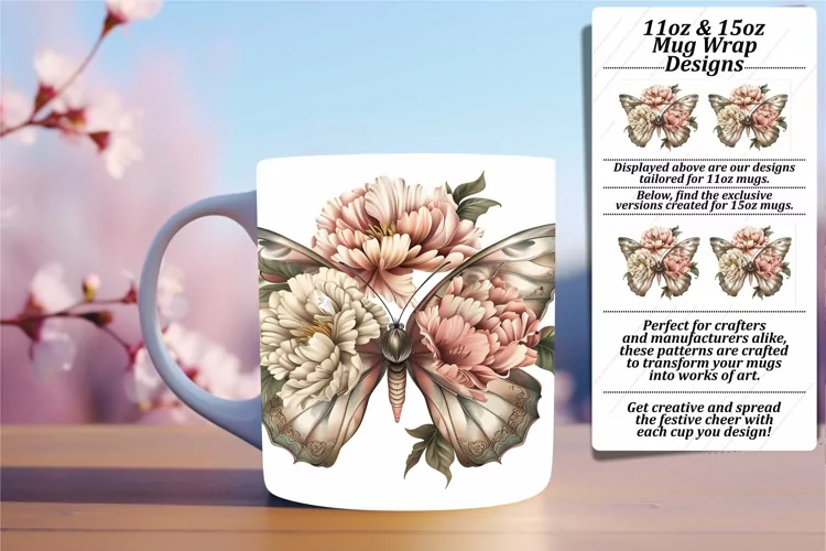 Floral Fantasy: Butterfly Mug Assortment