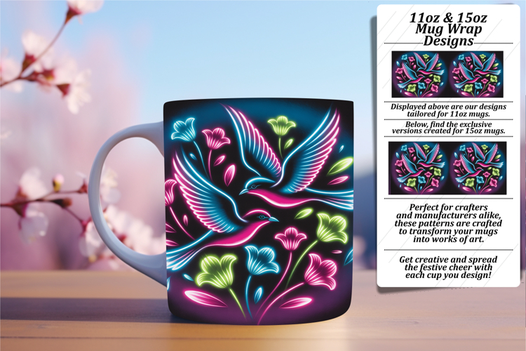 Spring Bird Watercolor Wrap 11oz/15oz Mug