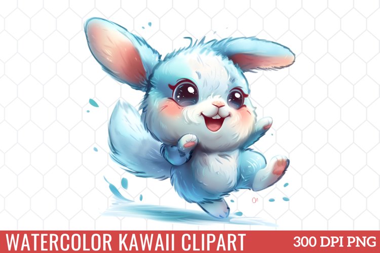 Watercolor Kawaii Clipart