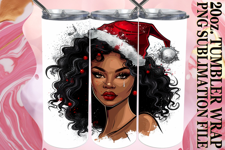 Serene nights 20oz tumbler wrap, Xmas Girl