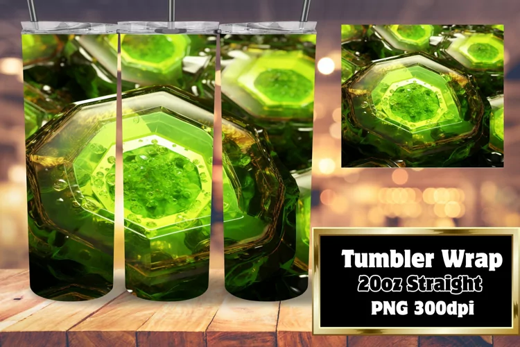3D Agate Geode Tumbler 20oz Sublimation Shine