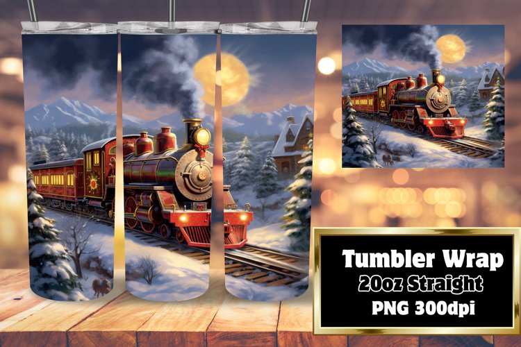 Christmas Polar Train Fantasy Sublimation 20oz