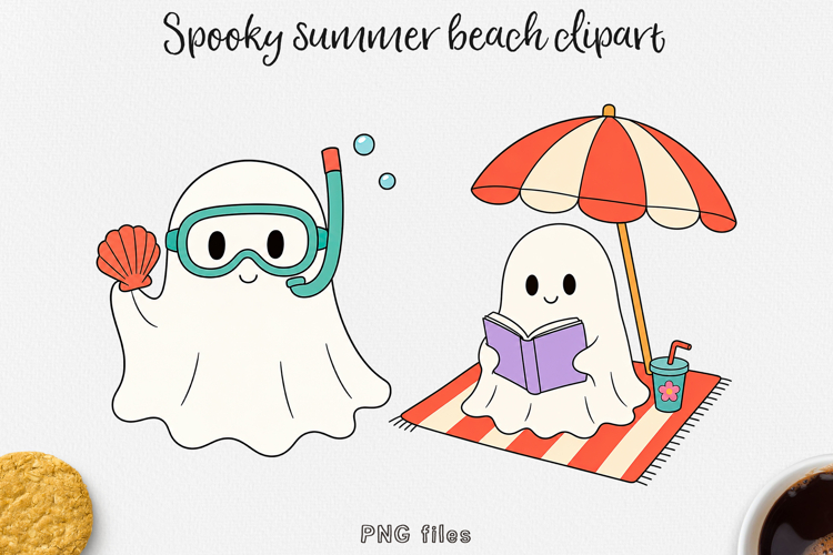 Summer Halloween Clipart Beach PNG Designs.