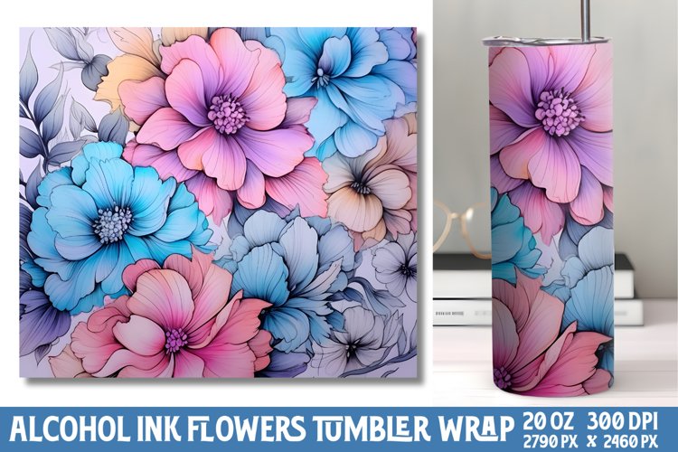 Alcohol Ink Tumbler Wrap Image 21