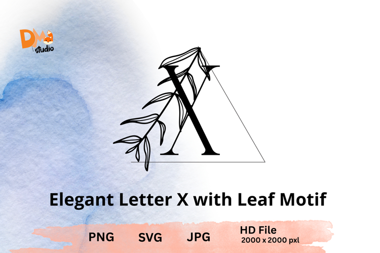 Leaf Monogram Svg Image 3