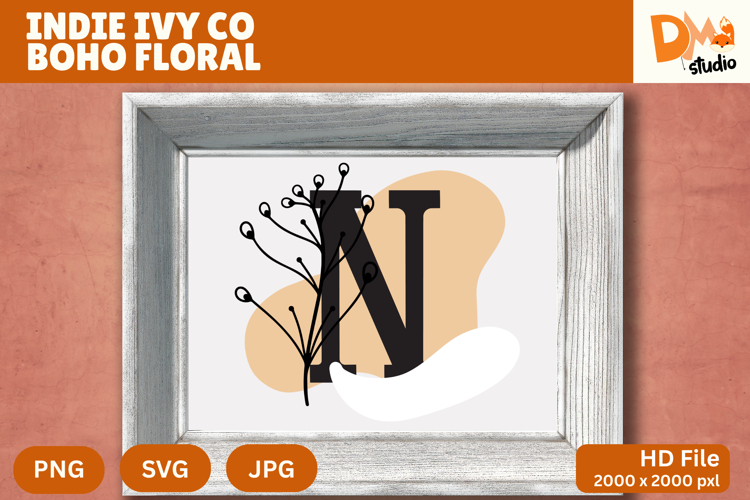 Floral Monogram Letter Svg Image 5