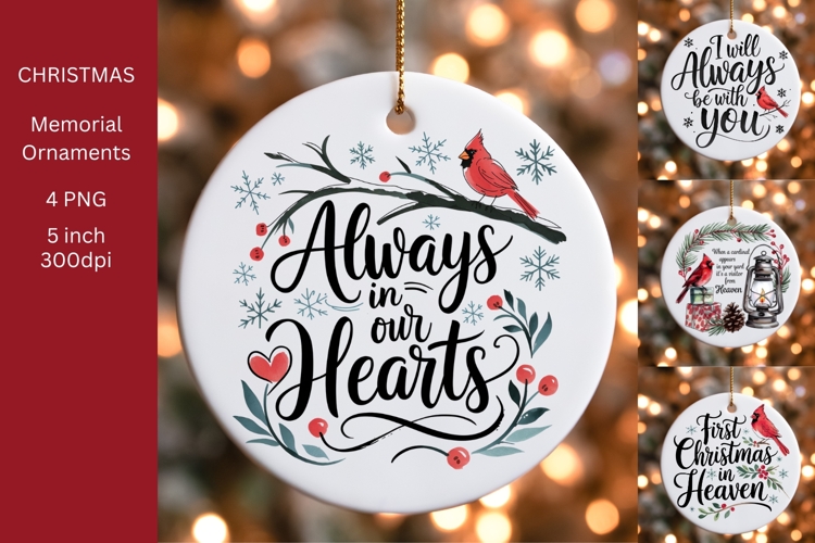 Memorial Ornament Clipart, Cardinal Ornament