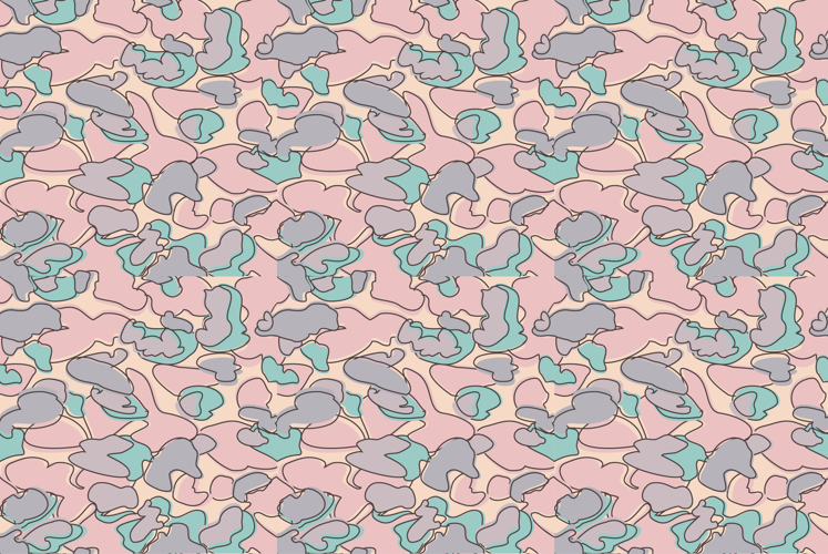 Pastel Camouflage Seamless Pattern Pink abstract background