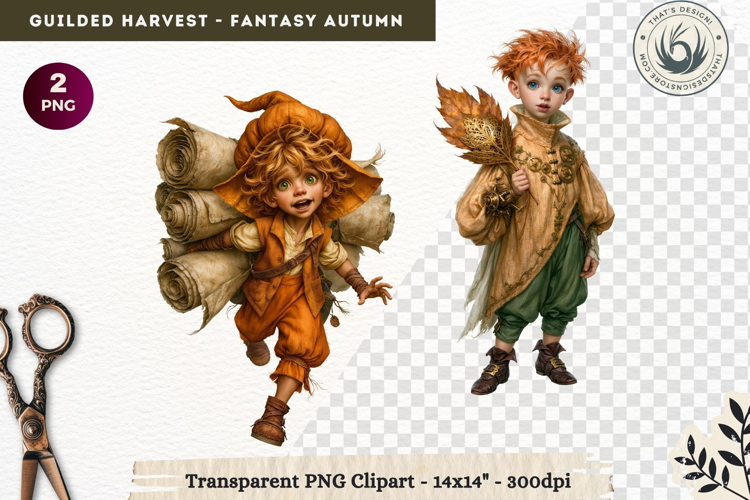 Fantasy Autumn Gilded Harvest PNG Clipart whimsical creature
