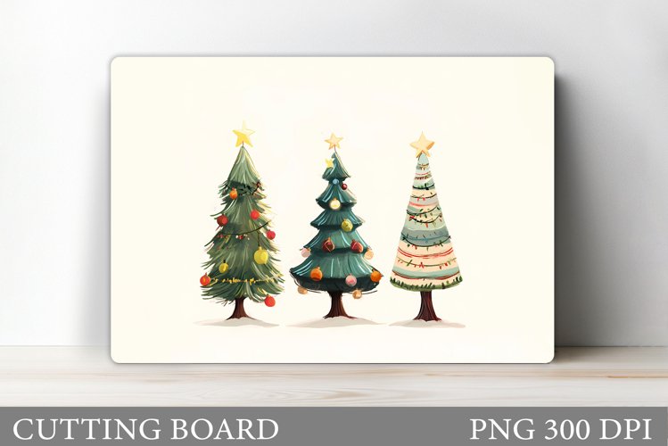 Christmas Tree Cutting Board. Christmas Tree Sublimation example image 1
