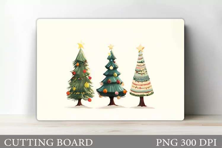 Christmas Tree Cutting Board. Christmas Tree Sublimation