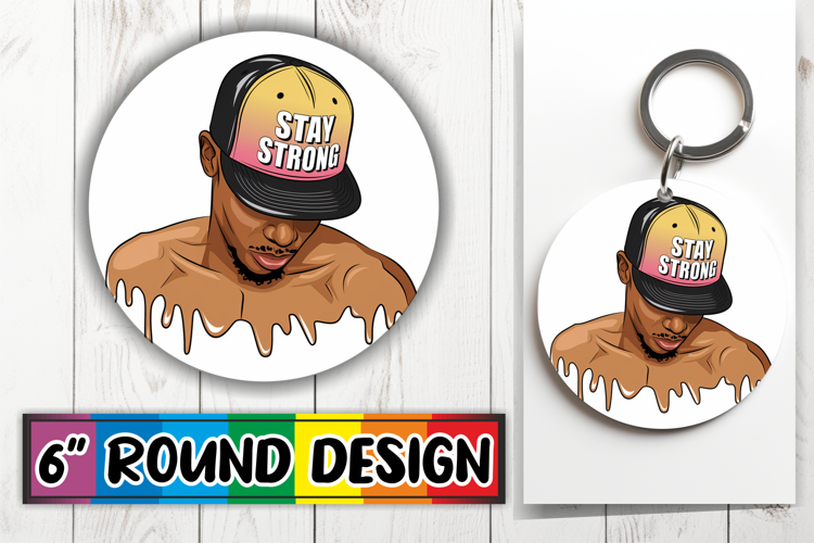Radiant Circle Car Coasters, Afro Mam