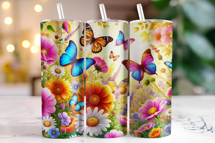 Flowers Tumbler Wrap | Sublimation | Tumblers