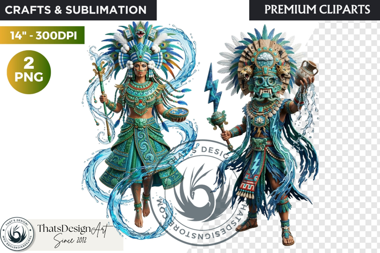 Aztec Deities Pantheon Cliparts | Ancient Mythology gods PNG