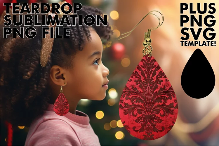 Red Glitter Patterned Jewelry