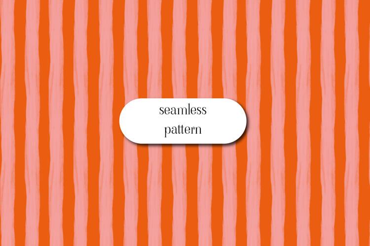 Coral and Orange Striped Seamless Pattern Design