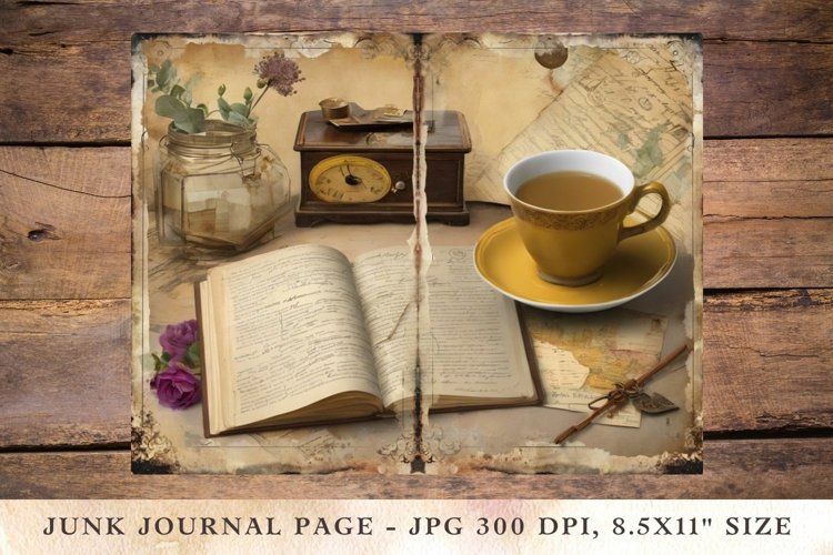 Printable Junk Journal Pages coffee 9 example image 1