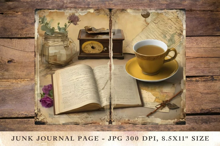Printable Junk Journal Pages coffee 9