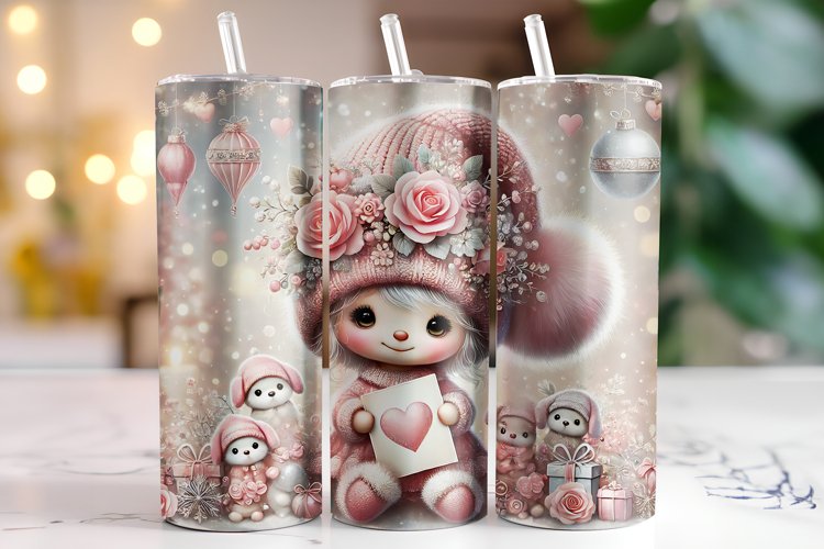 Christmas Doll Tumbler Wrap | Sublimation