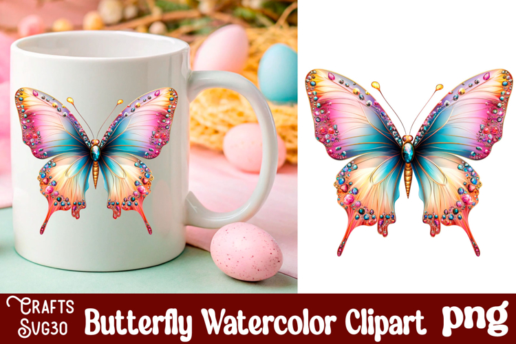 Watercolor Butterfly Clipart Image 18