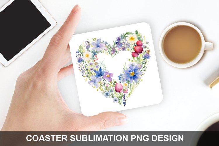 Spring Flower - Coaster Sublimation Design