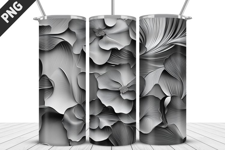 Flowers Tumbler Wrap | Sublimation Design | Tumble PNG example image 1