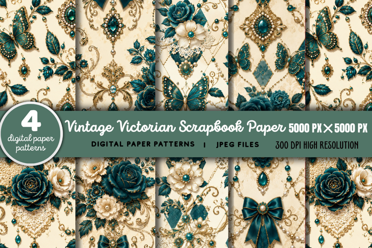 Victorian Scrapbook Paper JPG