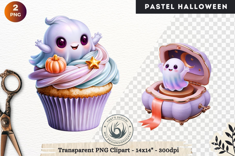 Cute Halloween Pastel characters Clipart sublimation