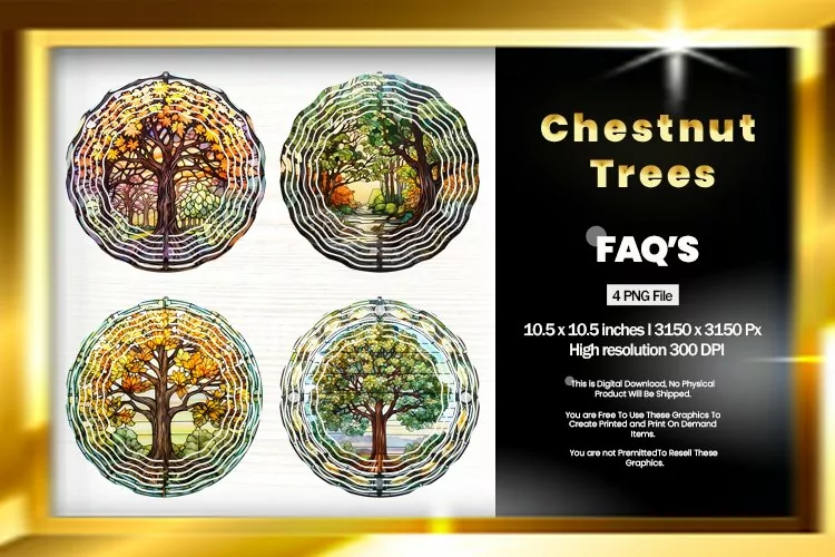 Chestnut Trees Wind Spinner Sublimation - 04 Variation