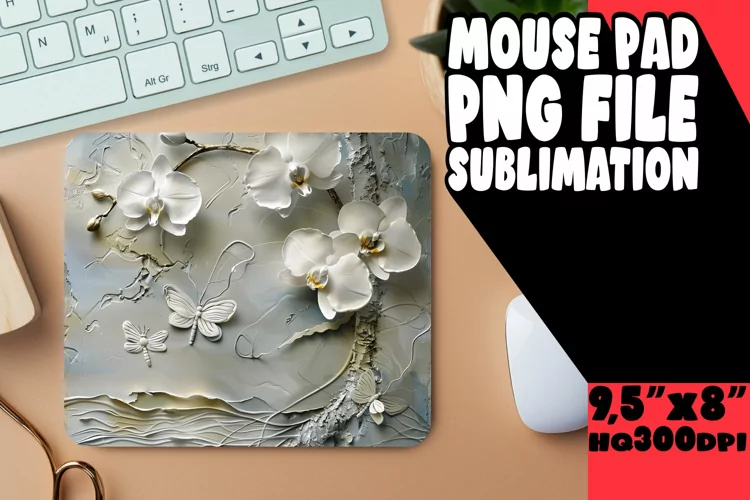 Whimsical Spring Blossom Sublimation Mouse Pad