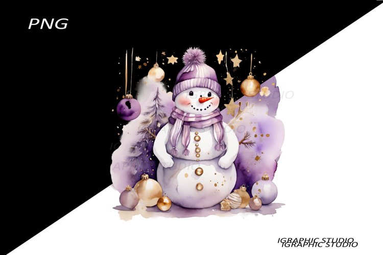Christmas Snowman Clipart Image 3