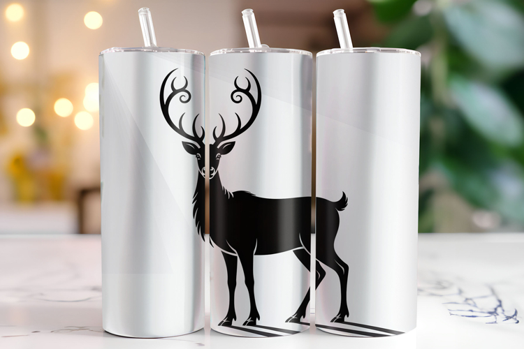 Deer Tumbler Wrap | Christmas Wrap