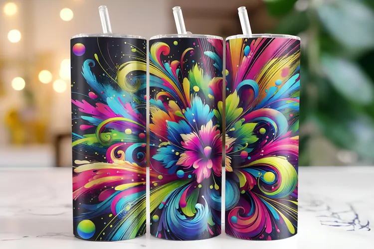 Flowers Tumbler Wrap | Sublimation | Tumblers