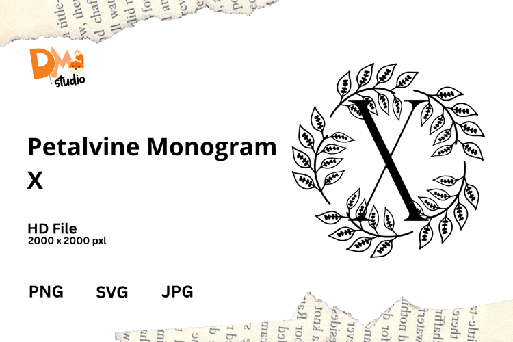 Floral Monogram Letter Svg Image 23