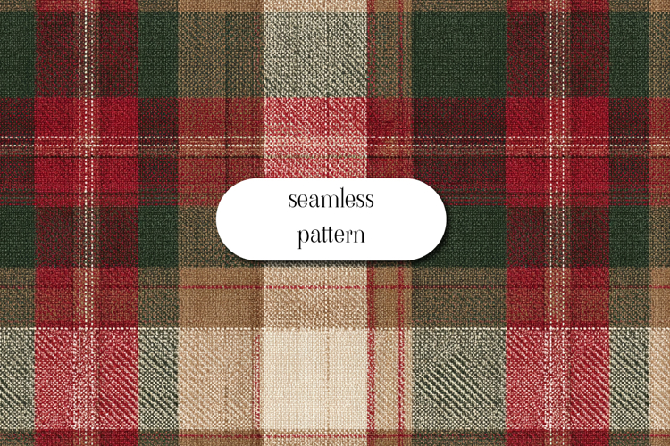 Classic Red and Brown Tartan Seamless Plaid Fabric Pattern