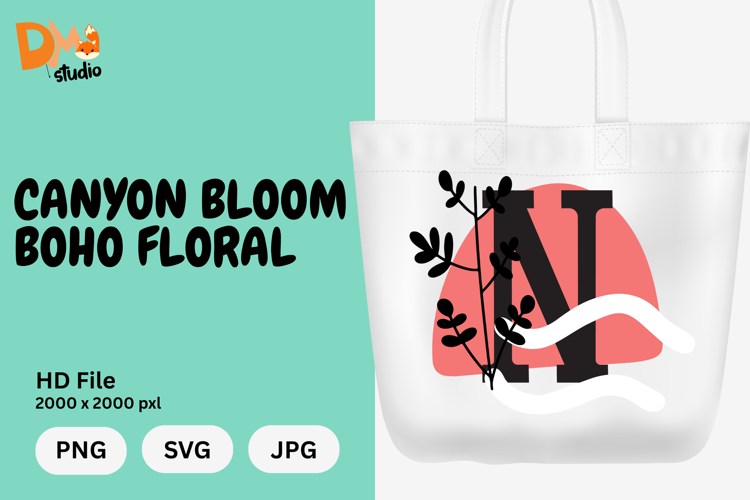 Boho Floral Svg Image 9