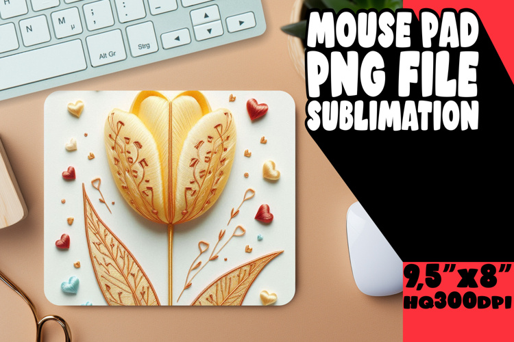 Joyful Mouse Pad Sublimation Magic, 3D Flower