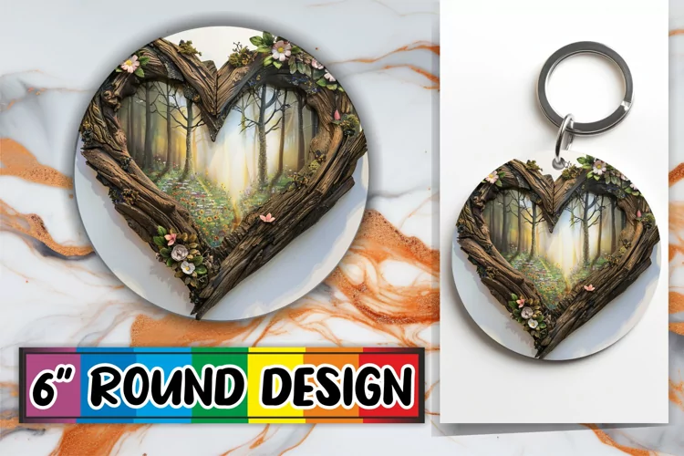 Woodland Elegance Circle Design Sublimation Floral View