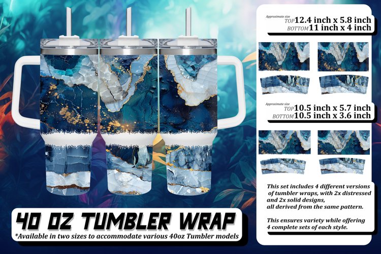 Sparkling Mountainscape Tumbler Wrap Design: Sublimation