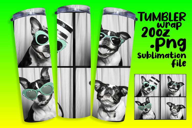 Lighthearted Pup Portrait Tumbler Wrap