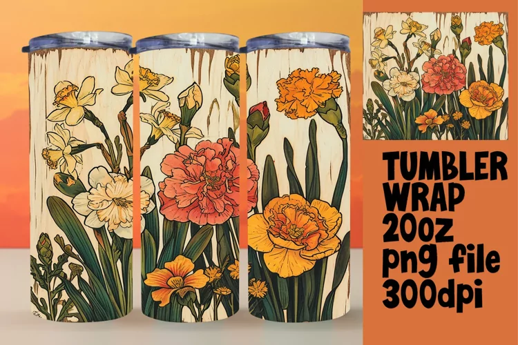 Classic Blossom Tumbler Wrap - 20oz Essentials